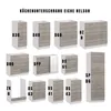 A collage of different kitchen cabinet modules with labels. Produktbild-Vorschau