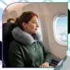 Ergonomický cestovný vankúš na krk zo zamatu, sivý Náhľad obrázku produktu 6