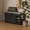 Schoenenbank Vicco Solino Zwart/Grijs 90 x 50 cm met zitje, Productafbeelding-voorbeeld 3
