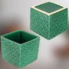 KOTARBAU® Céramique Pot de fleurs carré Vintage Turquoise Voir les images du produit 6