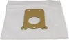 A white vacuum cleaner bag with a brown cardboard attachment is shown on a white background. Produktbild-Vorschau