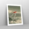 Poster - Poster ohne Rahmen - Rot Flugzeug Berge - 40x50 cm Produktbild-Vorschau 7