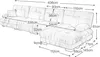 Chenille-Cloud-Sofa L-Form, modulares Schlafsofa mit Produktbild-Vorschau 7