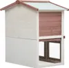 vidaXL Clapier à lapins 3 portes Marron Bois Voir les images du produit 12