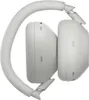 A side view of a pair of silver Sony WH-1000XM6 headphones, folded. Náhľad obrázku produktu