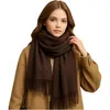Oversize Damen Winter Schal – 100% Viskose, dkl. Braun, Produktbild-Vorschau 1