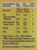 A nutritional information table from a food product. Produktbild-Vorschau