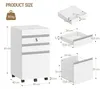 Rollcontainer 40 x 40 x 70 cm 3 Schubladen abschließbar Produktbild-Vorschau 3