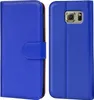 A blue flip case for a Samsung Galaxy S6 is shown from two angles. Náhled obrázku produktu