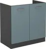 A studio shot of a two-door cabinet base unit. Produktbild-Vorschau