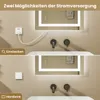LED Badezimmerspiegel 100x60cm Rechteckig,3 Lichtfarben Produktbild-Vorschau 9