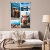 MuchoWow® Wandteppich Wandbehang Schottisches Hochlandrind Produktbild-Vorschau 5
