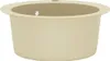 A round, beige sink basin is shown from a slightly elevated front-facing angle against a white background. Náhled obrázku produktu