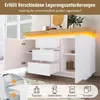 Sweiko Kommode, Hochglanz Sideboard mit 2 Türen und 3 Produktbild-Vorschau 6