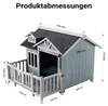 Cuccia per cani XL Wiltec 93,5 x 77,5 x 70 cm, grigio Anteprima dell’immagine prodotto 7