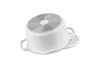 The bottom of a white pot with a textured metal base is shown against a white background. Anteprima dell’immagine prodotto