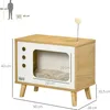 PawHut Katzenhaus, Katzenhütte im TV Design mit Spielball, Produktbild-Vorschau 3