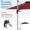 Slunečník COSTWAY Ø 330 cm, konzolový slunečník s kličkou, Náhled obrázku produktu 7