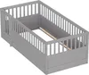 Merax Kinderbett 90x200cm mit Schutzgitter und Tür, Produktbild-Vorschau 9