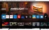 A smart TV screen displaying its user interface with various apps and content. Voir les images du produit