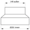 Raik Basic Reduzierung 200mm- 150mm schwarz für Rauchrohr / Produktbild-Vorschau 5