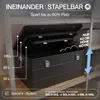 Aluminium Box mit Deckel 135L Schwarz Alukiste Kiste Produktbild-Vorschau 4