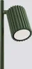 A close-up studio shot of a green desk lamp. Voir les images du produit