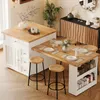 Îlot de cuisine extensible Flieks avec tiroirs et Voir les images du produit 1