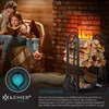 KESSER® Set da 5 pezzi: porta legna per camino, porta Anteprima dell’immagine prodotto 5