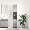 vidaXL Mobile da bagno grigio cemento 30x30x183,5 cm Anteprima dell’immagine prodotto 3