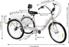 Vélo pliable à trois roues de 24 pouces pour adultes, avec Voir les images du produit 8