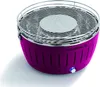 A purple LotusGrill XL portable grill is shown against a white background. Voir les images du produit