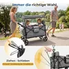 Sekey Faltbar Bollerwagen mit Dach, für 1 bis 2 Kinder, Produktbild-Vorschau 2