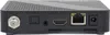 Rear view of a black satellite receiver with various ports. Produktbild-Vorschau