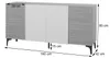 Dressoir HWC-Q84, kast/commode, deuren met 3D-structuur, Productafbeelding-voorbeeld 10