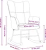 A line drawing of a rocking chair with dimensions indicated by measurement lines and text. Produktbild-Vorschau
