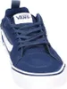 A close-up, front-facing view of a blue Vans sneaker against a white background. Produktbild-Vorschau