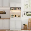 Armoire de cuisine Merax avec éclairage LED, armoire haute Voir les images du produit 2