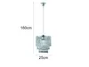 A product shot of a pendant light with dimensions indicated. Produktbild-Vorschau