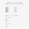 Diagrams and text showing dimensions and model numbers of a drying rack. Produktbild-Vorschau