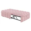 A pink upholstered daybed or sofa bed is shown from a side angle against a white background. Podgląd zdjęcia produktu