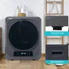 A washing machine and accessories are displayed in a laundry room setting. Produktbild-Vorschau
