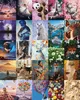 A collage of various paintings, likely from a paint-by-numbers kit. Produktbild-Vorschau