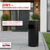 Grafner 2in1 Edelstahl Standaschenbecher mit Mülleimer, 30 Produktbild-Vorschau 2