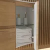 Hängendes Badezimmermöbel, gekrümmt 105 cm, Honigfarben mit Produktbild-Vorschau 4