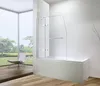 A modern bathroom with a bathtub and a glass shower screen. Produktbild-Vorschau