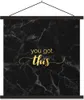 MuchoWow® Textilposter Zitate - Motivation - Gold - Marmor Produktbild-Vorschau 1