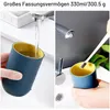 4er Set Zahnputzbecher Kunststoff 330ml matt Produktbild-Vorschau 2