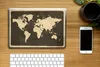 MuchoWow® Laptop Aufkleber Sticker Cover Weltkarte - Produktbild-Vorschau 2