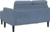 vidaXL Divano 2 posti con chaise longue a L blu 125 cm lino Anteprima dell’immagine prodotto 4